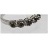 Image 2 : STACKABLE .925 BLUE AND WHITE DIAMOND RING