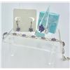 Image 1 : BEAUTIFUL TANZANITE AND STERLING SILVER SET