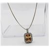 Image 1 : .925 NECKLACE NECKLACE LARGE CENTER STONE & CZS