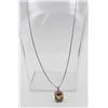 Image 2 : .925 NECKLACE NECKLACE LARGE CENTER STONE & CZS