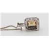 Image 3 : .925 NECKLACE NECKLACE LARGE CENTER STONE & CZS