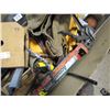 Image 4 : LOT OF TRANSFER PUMP, SAW, NAIL PULLER, WORK POUCH, ETC