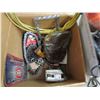 Image 2 : LOT OF ROLLER CHAIN, SCREWS, NAILS, AIR HOSE, LITES, ETC