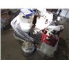 Image 2 : PALLET OF PARTIAL OIL PAILS, FITTINGS, OIL VOLUME PUMP