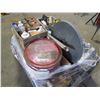 Image 1 : TORCHES, CAMP FUEL, SLIDE HAMMER TOOL, BARREL OF TRUE BLUE CLEANER, SCRUB PADS