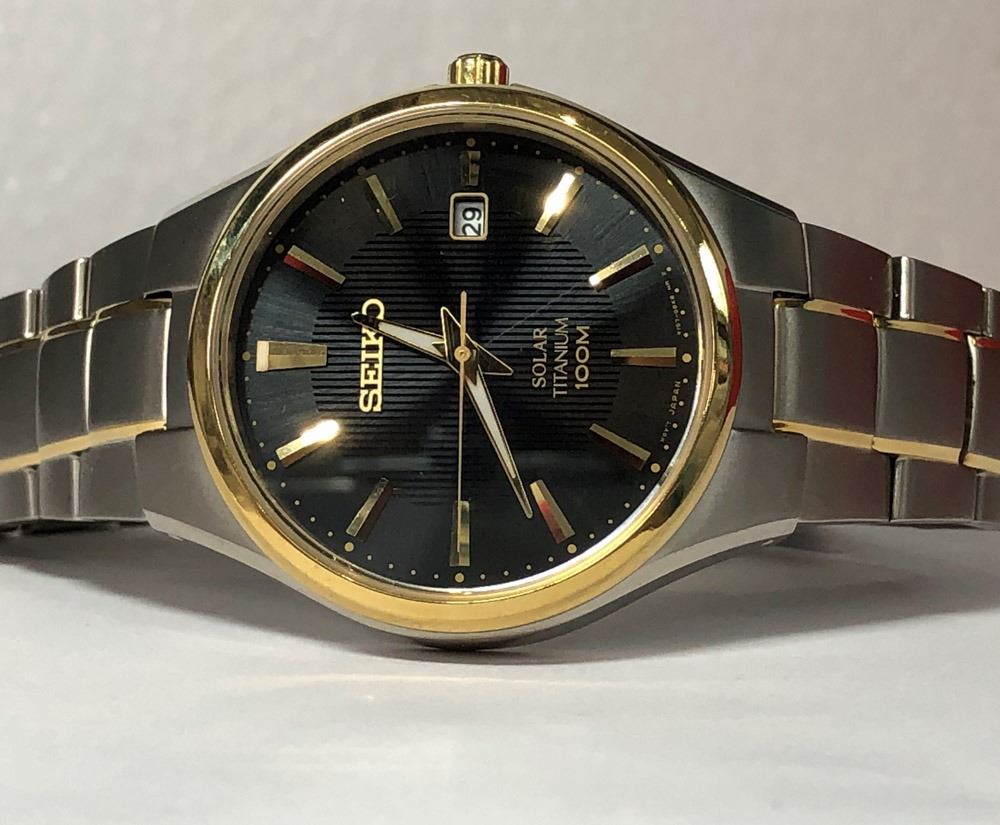 Seiko solar titanium 100m on sale