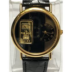 35) CREDIT SUISSE 1G FINE GOLD QUARTZ WATCH