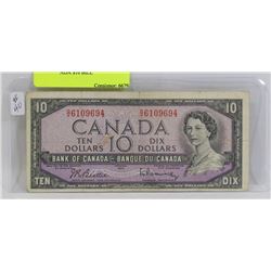 1954 CANADA $10 BILL