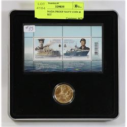 2010 CANADA PROOF NAVY COIN & STAMP SET
