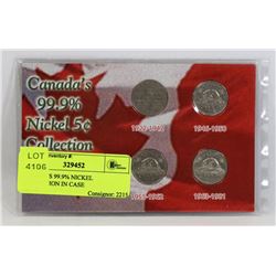 CANADA'S 99.9% NICKEL COLLECTION IN CASE