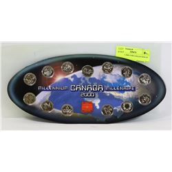 CANADA 2000 COIN COLLECTION IN FRAME