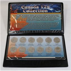 CANADA'S 125 YEAR COLLECTION IN CASE COINS
