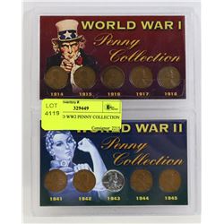 WW1 AND WW2 PENNY COLLECTION IN CASE