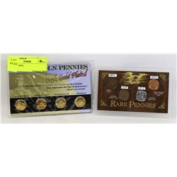 LOT OF ASSORTED COINS,  SET OF RARE PENNIES,