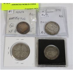 LOT 0F 4 ASSORTED WORLD COINS