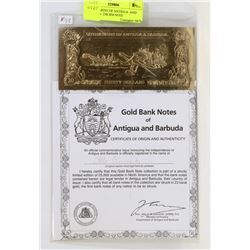 GOVERNMENT OF ANTIGUA  AND BARBUDA  23K $30 NOTE