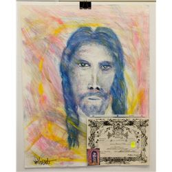 "THE SHROUD" OIL ON PAPER BY WILLIAM VERDULT