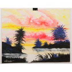 "PRETTY IN PINK" 22 X 28" BY WILLIAM VERDULT