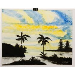 "BARREN REEF" 22 X 28" BY WILLIAM VERDULT