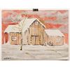 Image 1 : "SNOWEY BARN" BY WILLIAM VERDULT