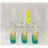 Image 1 : 4 CRYSTAL WINE GLASSES WITH 3 SHOT GLASSES.