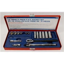 JET SAE 3/8 DRIVE SOCKET SET ( MISSING PIECES )