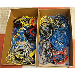TWO FLATS OF ASSORTED LENGTH NETWORK PATCH CABLES