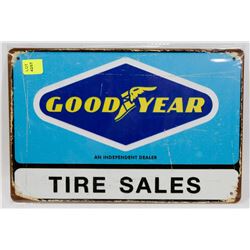 NEW 12" X 8" GOODYEAR TIRE SALES METAL SIGN