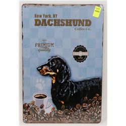 NEW 12" X 8" NEW YORK, NY DACHSHUND COFFEE CO