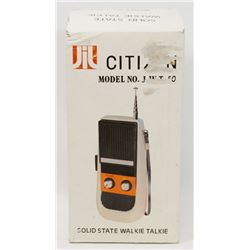 NEW SET OF WALKIE TALKIES .