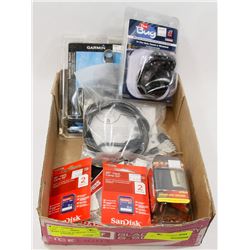 FLAT OF 2 GB  SD MEMORY CARDS, DASH MOUNTS