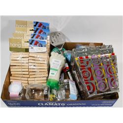 FLAT OF CLOSE PINS, FOOT SCRUB AND MORE