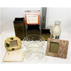 BOX OF ASSORTED GLASSWARE