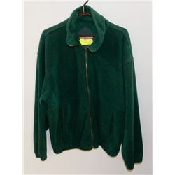 NEW SIZE L GREEN FULL ZIP FLEECE