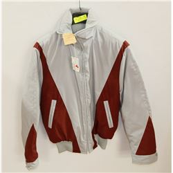 NEW SIZE 42 WINTER LINED GREY & RED JACKET.