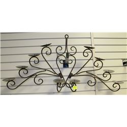 LARGE WROUGHT IRON CANDLE HOLDER