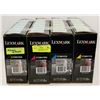 Image 1 : LOT OF 4 LEXMARK HIGH YIELD TONER, BLACK, CYAN