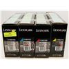 Image 1 : LOT OF 4 LEXMARK HIGH YIELD TONER, BLACK, CYAN