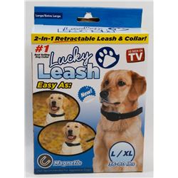NEW LUCKY LEASH RETRACTABLE LEASH AND COLLAR
