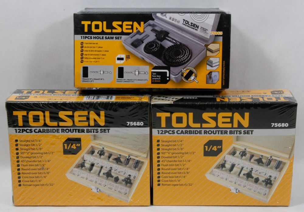 SET OF 2 TOLSEN ROUTER BITS