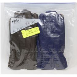 2PK LADIES LEATHER GLOVES SZ X-LARGE