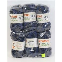 6 BALLS OF PATONS KROY SOCKS FX YARN