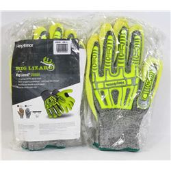 TWO PAIRS OF RIG LIZARD 2090X WORK GLOVES
