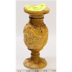 MEDIUM CARVED WOOD VASE-ROMANIA