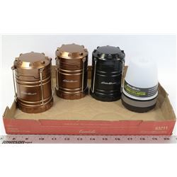 LOT OF 4 EDDIE BAUER 100 LUMEN CAMP LANTERNS