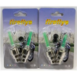 NEW! 4PCS UNIVERSAL LED VALVE CAP LIGHTS