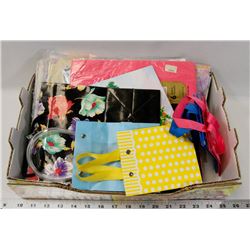 BOX OF GIFT WRAP & GIFT BAGS.