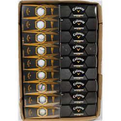 FLAT OF CALLAWAY WARBIRD RECLAIMED GOLF BALLS.