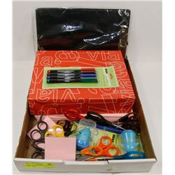 FLAT OF OFFICE/SCHOOL SUPPLIES INCL PAPER,