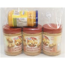 BAG WITH 3 JARS OF PEANUT BUTTER AND 1 JAR OF